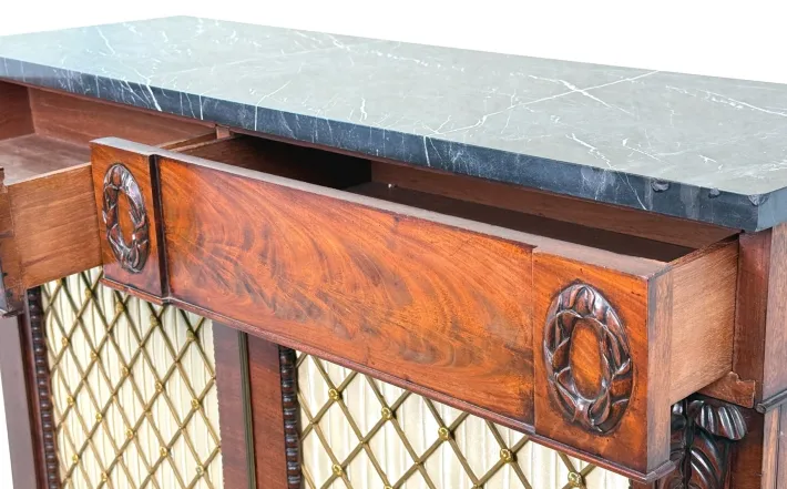 Pamono Regency Two-Door Side Cabinet in Mahogany, 1820 Hot