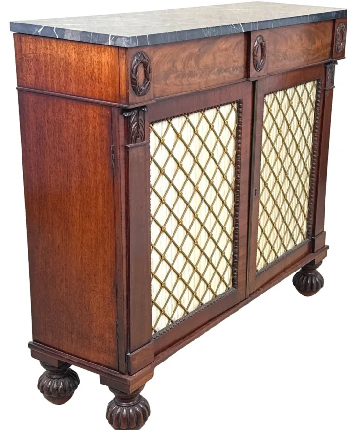 Pamono Regency Two-Door Side Cabinet in Mahogany, 1820 Hot