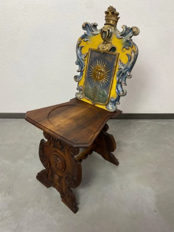 Pamono Renaissance Chair with Heraldic Emblems of the Szontágh de Igló et Zabar Family