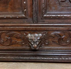 Pamono Renaissance Style Hunting Lodge Library in Carved Oak, 1850 Hot