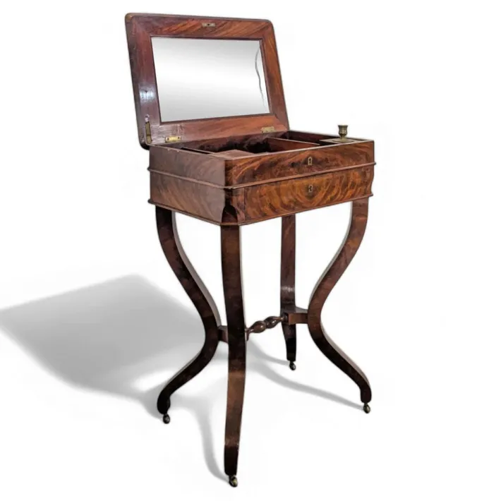 Pamono Restoration Period Worker in Flamed Mahogany Outlet