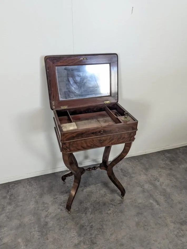 Pamono Restoration Period Worker in Flamed Mahogany Outlet