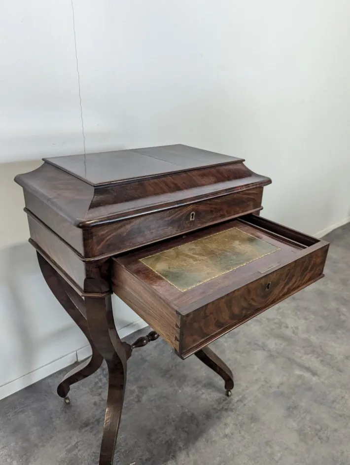 Pamono Restoration Period Worker in Flamed Mahogany Outlet