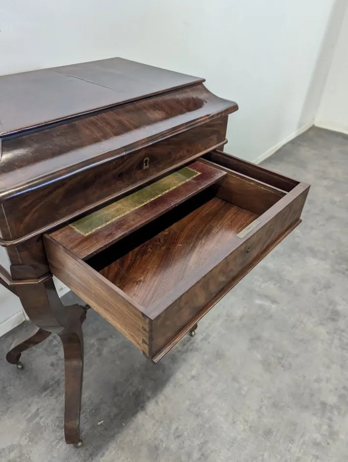 Pamono Restoration Period Worker in Flamed Mahogany Outlet