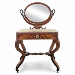 Pamono Restoration Swan Neck Dressing Table in Flamed Mahogany Sale