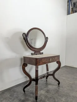 Pamono Restoration Swan Neck Dressing Table in Flamed Mahogany Sale