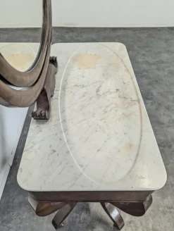 Pamono Restoration Swan Neck Dressing Table in Flamed Mahogany Sale