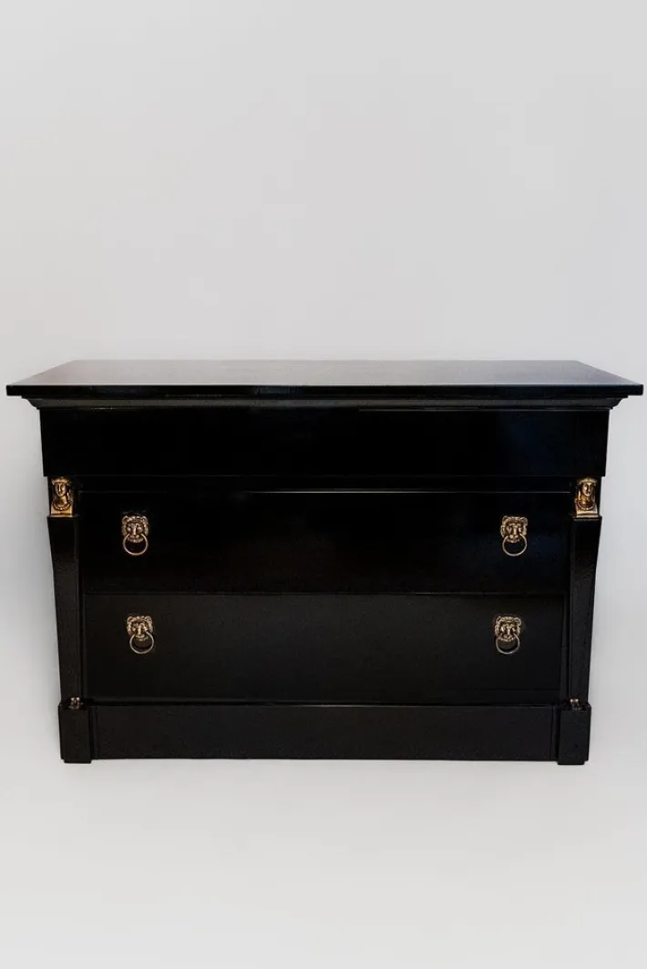 Pamono Return of Egypt Lacquered Chest of Drawers, 19th Century Hot