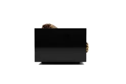 Pamono Revolution Sofa in Leopard Velvet and Black Lacquer by Moanne Hot