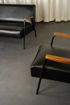 Pamono Rio Lounge Set by Pierre Guariche for Meurop, 1960s, Set of 3 New