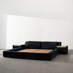 Pamono Roche Bobois Suede Bed Frame, 1970s Outlet