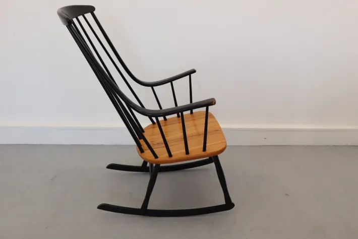 Pamono Rocking Chair by L. Larsson, Sweden, 1960s Best