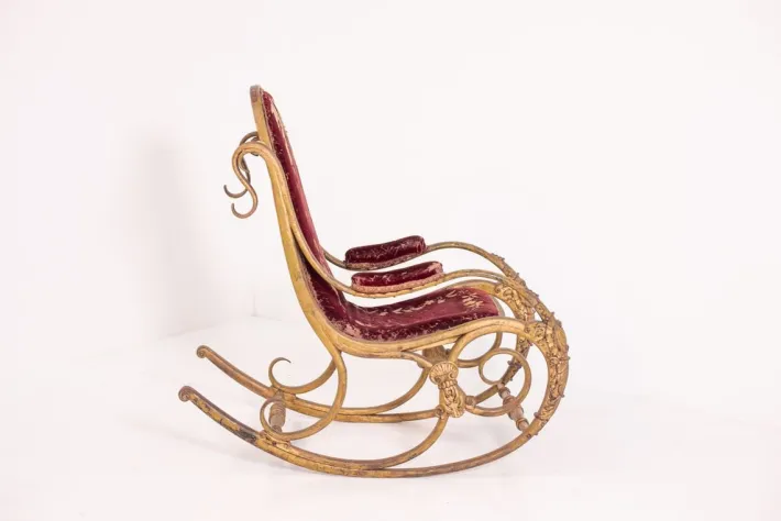 Pamono Rocking Chair by Michael Thonet for Anton Fix, 1850s Hot