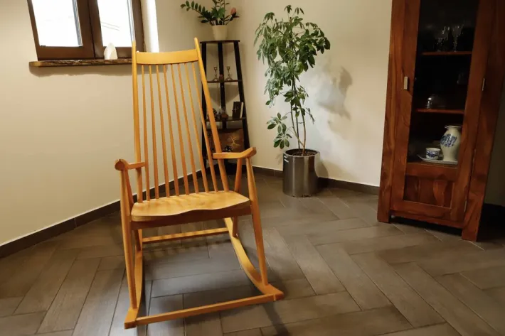 Pamono Rocking Chair from Varjonen Puunjalostus, 1960s New
