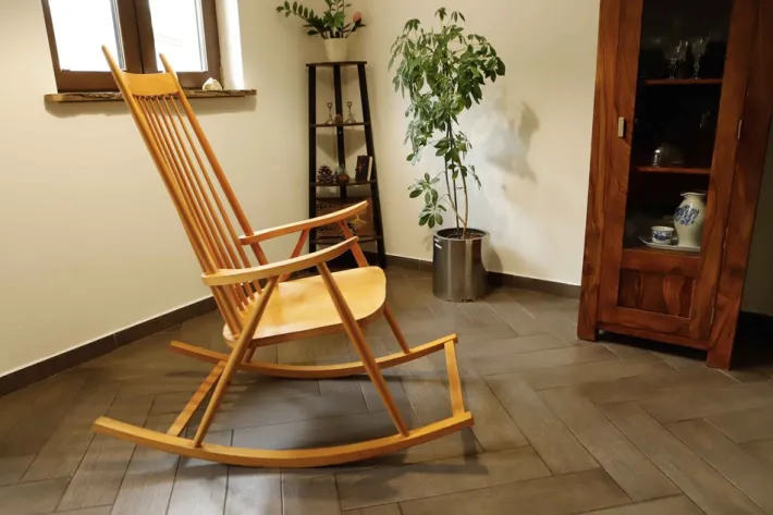Pamono Rocking Chair from Varjonen Puunjalostus, 1960s New