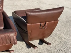 Pamono Rocking Chair in Brown Leather from de Sede, Switzerland, 1970s Outlet