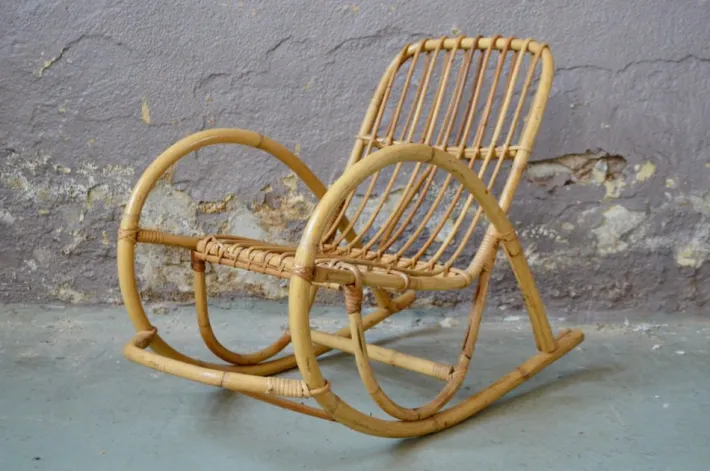 Pamono Rocking Chair in Rattan Discount