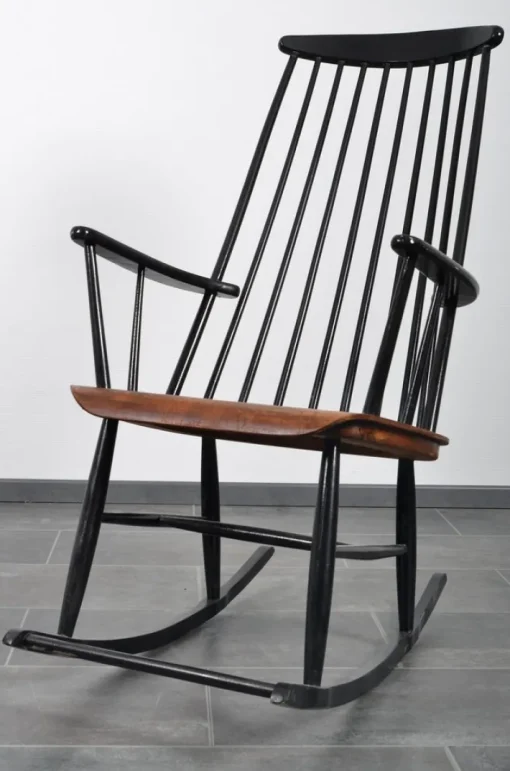 Pamono Rocking Chair in Solid Teak by Ilmari Tapiovara for Asko New