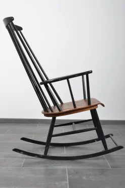 Pamono Rocking Chair in Solid Teak by Ilmari Tapiovara for Asko New