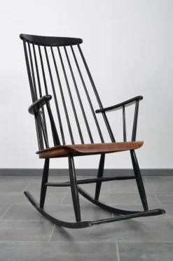 Pamono Rocking Chair in Solid Teak by Ilmari Tapiovara for Asko New