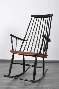 Pamono Rocking Chair in Solid Teak by Ilmari Tapiovara for Asko New