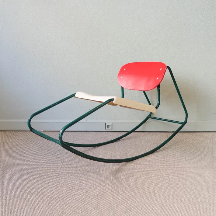 Pamono Rocking Chair in the Style of Dirk Van Sliedrecht, 1960s New