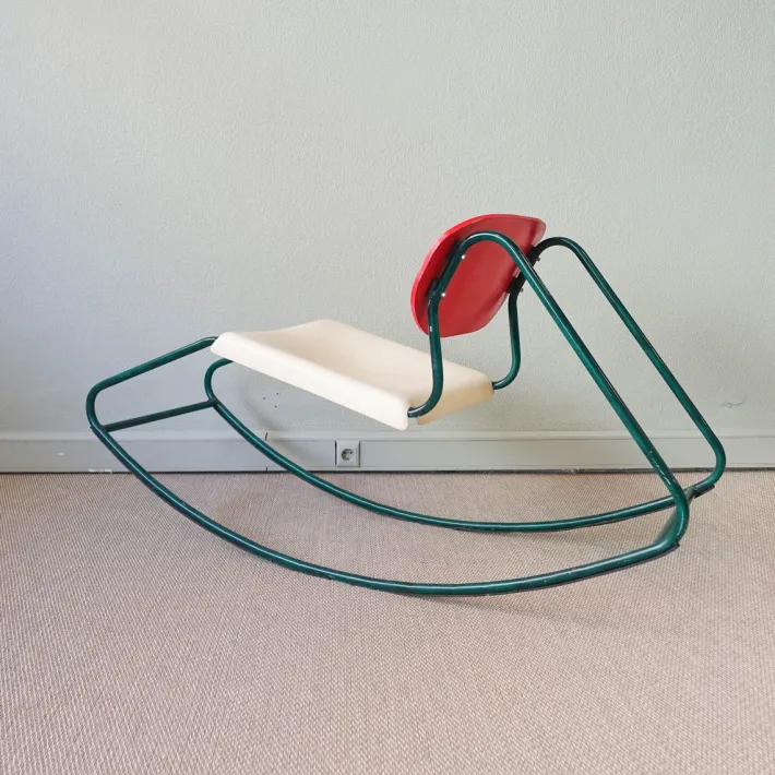 Pamono Rocking Chair in the Style of Dirk Van Sliedrecht, 1960s New