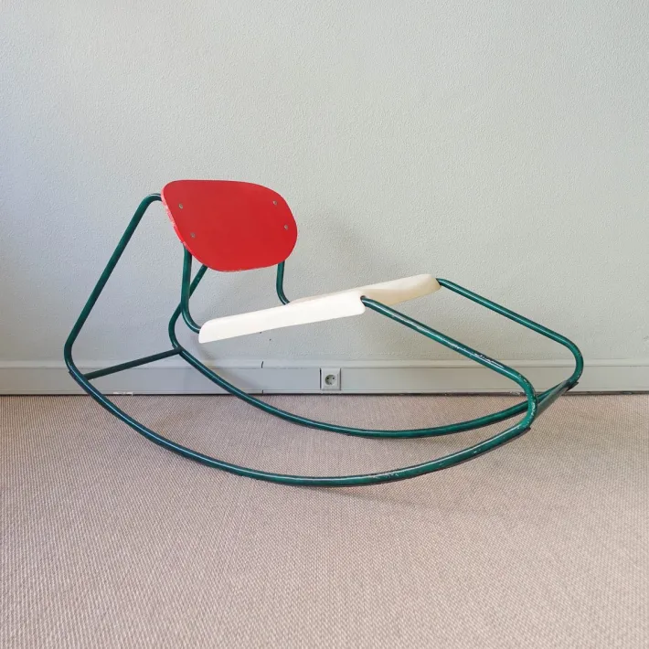 Pamono Rocking Chair in the Style of Dirk Van Sliedrecht, 1960s New