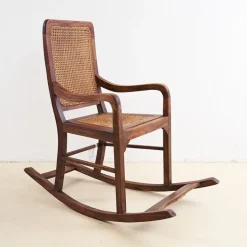 Pamono Rocking Chair in Vienna Straw, 1900s Best