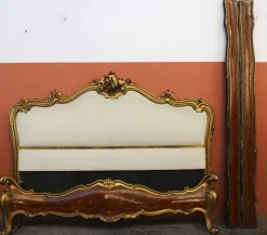 Pamono Rococo Headboard with Bed Frame and Footboard, 1950s Hot