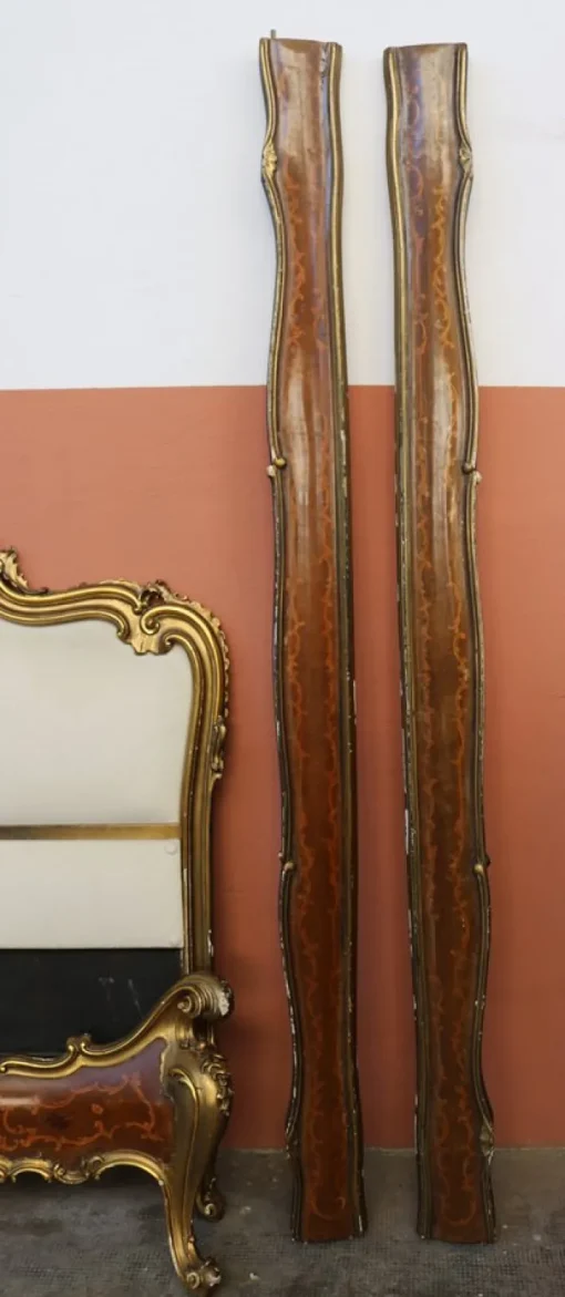 Pamono Rococo Headboard with Bed Frame and Footboard, 1950s Hot