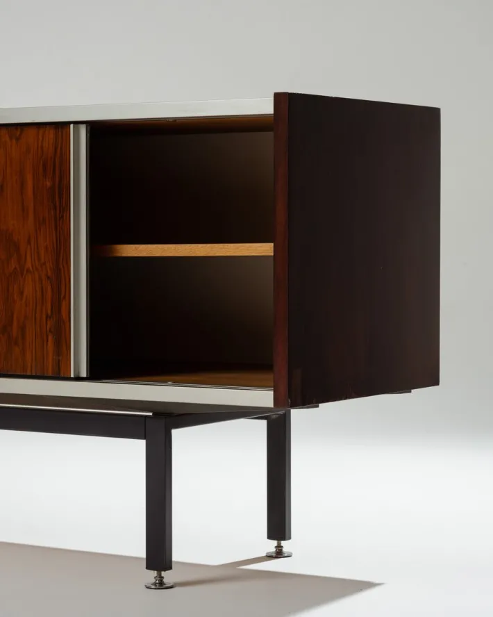 Pamono Rosewood and Metal Sideboard by Georges Frydman, 1960s Hot