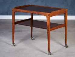 Pamono Rosewood Bar Cart by Edmund Brouer, Denmark, 1970s Best