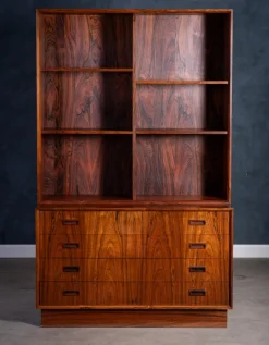 Pamono Rosewood Bookcase with Drawers by Poul Hundevad, Denmark, 1960s Best