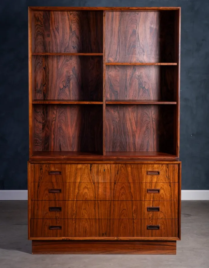 Pamono Rosewood Bookcase with Drawers by Poul Hundevad, Denmark, 1960s Best