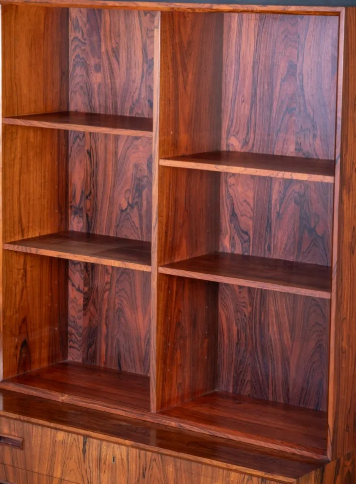 Pamono Rosewood Bookcase with Drawers by Poul Hundevad, Denmark, 1960s Best