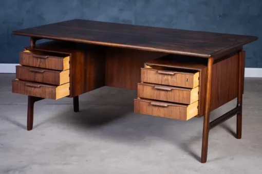 Pamono Rosewood Desk by Gunni Omann for Omann Jun Møbelfabrik, 1960s Sale