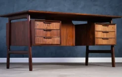 Pamono Rosewood Desk by Gunni Omann for Omann Jun Møbelfabrik, 1960s Sale