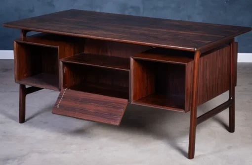 Pamono Rosewood Desk by Gunni Omann for Omann Jun Møbelfabrik, 1960s Sale