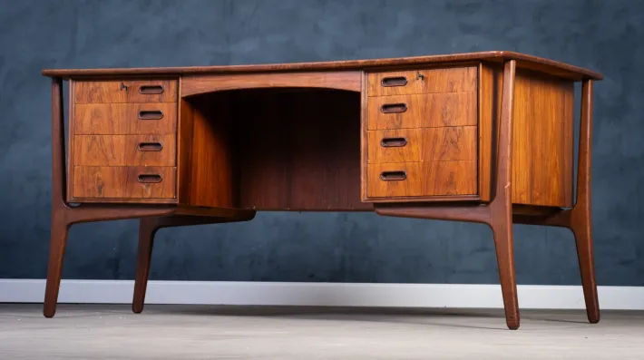 Pamono Rosewood Desk by Svend Åge Madsen for H.P. Hansen, 1960s Hot