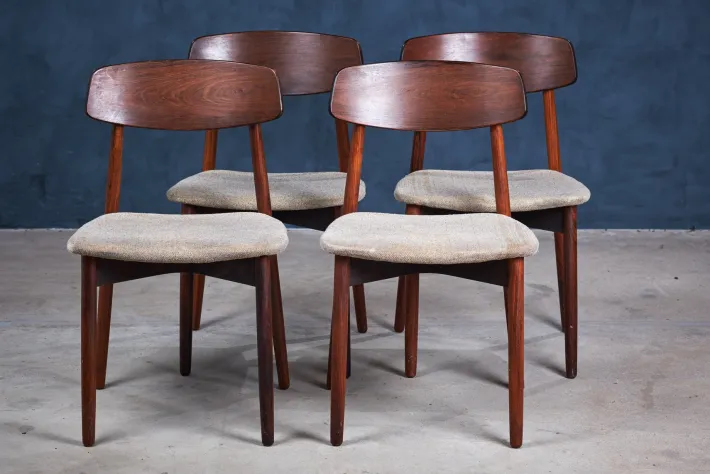 Pamono Rosewood Dining Chairs by Harry Østergaard for Randers Møbelfabrik, 1960s, Set of 4 Outlet