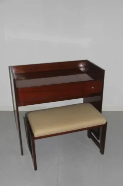 Pamono Rosewood Vanity Desk & Stool from MIM, 1960s, Set of 2 Discount