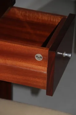 Pamono Rosewood Vanity Desk & Stool from MIM, 1960s, Set of 2 Discount