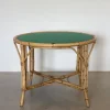 Pamono Round Bamboo Game Table, 1970s Online