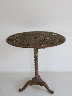 Pamono Round Cast Iron Table, 1890s Discount