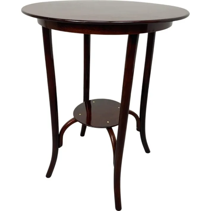 Pamono Round Coffee Table attributed to Thonet, 1890s