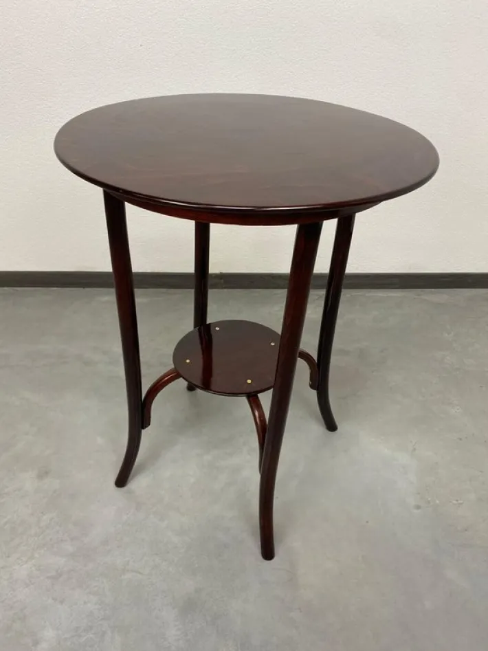 Pamono Round Coffee Table attributed to Thonet, 1890s