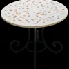 Pamono Round Corallo Marble Mosaic Table from Egram Sale