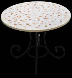 Pamono Round Corallo Marble Mosaic Table from Egram Sale