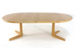 Pamono Round Extendable Oak Nordenskov Dining Table New